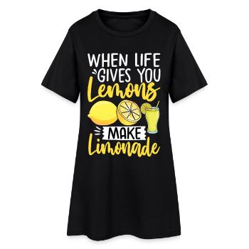 When Life Gives You Lemons Make Lemonade - Frauen T-Shirt-Kleid - Schwarz - Vorne