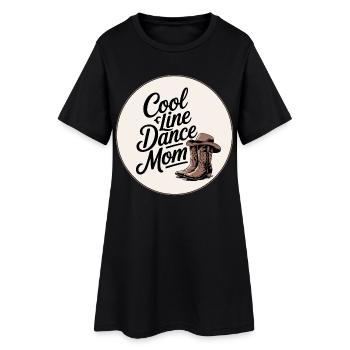 Cool Line Dance Mom - Frauen T-Shirt-Kleid - Schwarz - Vorne