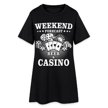 Joueurs de casino - Robe T-shirt Femme - noir - Devant