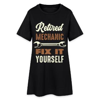 Mécanicien silencieux, répare ça toi-même - Robe T-shirt Femme - noir - Devant