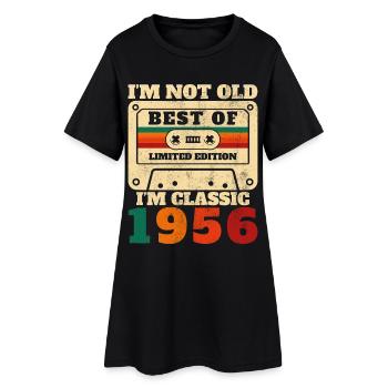 Cadeau d’anniversaire rétro vintage 1956 - Robe T-shirt Femme - noir - Devant