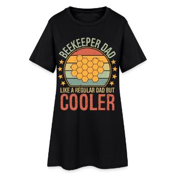 Beekeeper Dad Like Regular Dad But Cooler Father's - Frauen T-Shirt-Kleid - Schwarz - Vorne