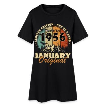 Édition limitée 1956 Janvier Original - Robe T-shirt Femme - noir - Devant