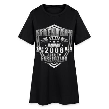18e anniversaire Original janvier 2008 - Robe T-shirt Femme - noir - Devant