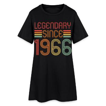 Légendaire depuis 1966, Rétro, Birthday - Robe T-shirt Femme - noir - Devant
