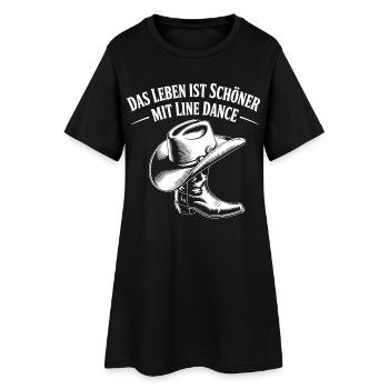 La vie est belle, danse en ligne, cowboy - Robe T-shirt Femme - noir - Devant
