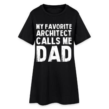 Mon architecte préféré est papa - Robe T-shirt Femme - noir - Devant