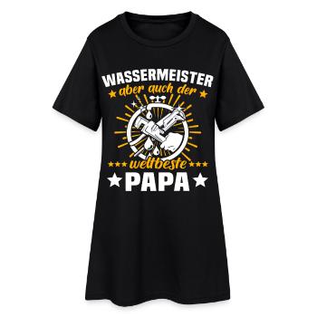 Papa Maître de l’eau - Robe T-shirt Femme - noir - Devant