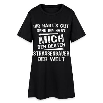 Constructeurs de routes - Robe T-shirt Femme - noir - Devant