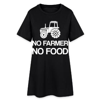 Keine Bauer Kein Essen Traktor Protest Politik - Frauen T-Shirt-Kleid - Schwarz - Vorne