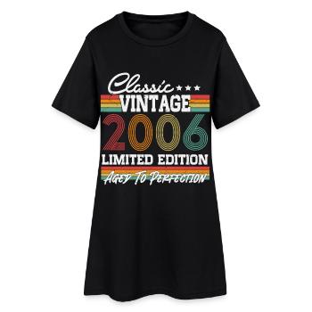 20.Geburtstag Geschenk Jahrgang 2006 geboren - Frauen T-Shirt-Kleid - Schwarz - Vorne