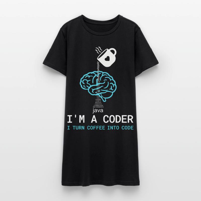 T-shirt Coder : Du café dans le code – Nerdy Programmie Robe T-shirt Femme