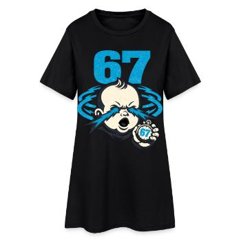 67 Six Seven - Gen Z - Robe T-shirt Femme - noir - Devant