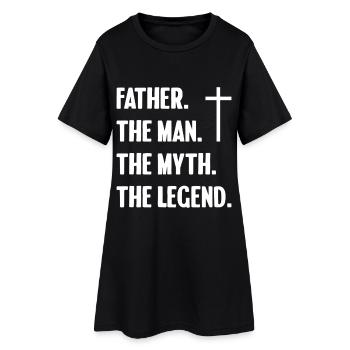 Croix de la Légende du Père Myth - Robe T-shirt Femme - noir - Devant