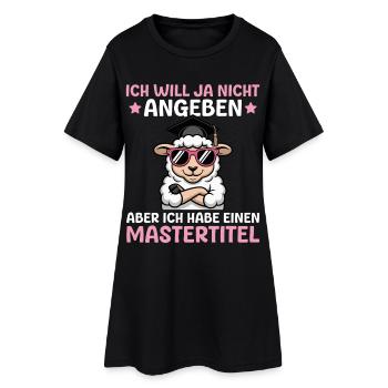 Master's examination passed, student's master's degree - Women’s T-Shirt Dress - black - Front