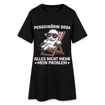 Retraité 2026 Moutons dans une chaise longue - Adieu - Robe T-shirt Femme - noir - Devant