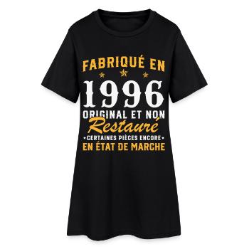 1996 Vintage Rétro Cadeau D'anniversaire - Robe T-shirt Femme - noir - Devant