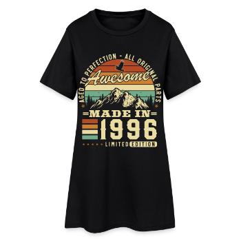 1996 Vintage Rétro Cadeau D'anniversaire - Robe T-shirt Femme - noir - Devant