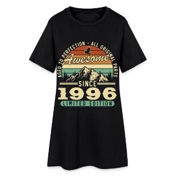 1996 Vintage Rétro Cadeau D'anniversaire - Robe T-shirt Femme - noir - Devant