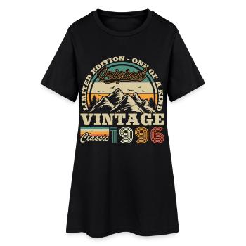1996 Vintage Rétro Cadeau D'anniversaire - Robe T-shirt Femme - noir - Devant
