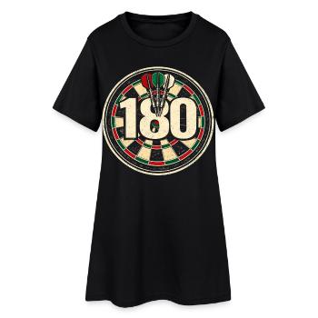 Joueur de fléchettes rétro 180 Dart Dart - Robe T-shirt Femme - noir - Devant