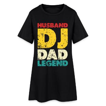 Mari DJ Papa Légende - Robe T-shirt Femme - noir - Devant