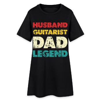 Légende du père guitariste - Robe T-shirt Femme - noir - Devant