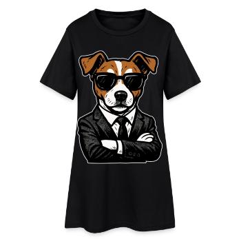 Jack Russell Terrier Suit Sunglasses Gift - Women’s T-Shirt Dress - black - Front