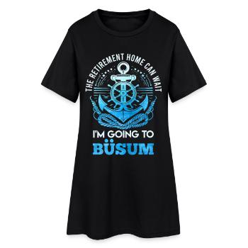 Grand-père, la maison de retraite peut attendre, va à Büsum - Robe T-shirt Femme - noir - Devant
