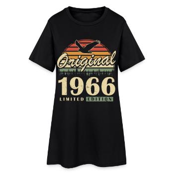 1966 Vintage Born Retro Vintage Birthday - Women’s T-Shirt Dress - black - Front