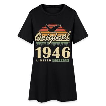 1946 Vintage Born Retro Vintage Anniversaire - Robe T-shirt Femme - noir - Devant
