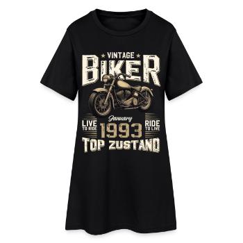 Cadeau du 33e anniversaire Motocycliste janvier 1993 - Robe T-shirt Femme - noir - Devant