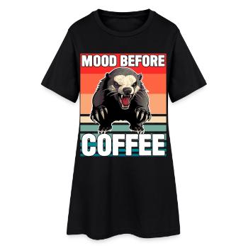 Humeur de blaireau à miel avant le café - Robe T-shirt Femme - noir - Devant