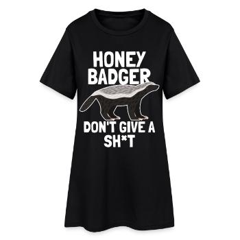 Honey Badger s’en fout - Robe T-shirt Femme - noir - Devant