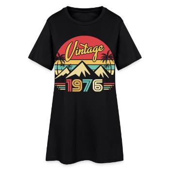 Année de Naissance 1976 Cadeau d'anniversaire 1976 - Robe T-shirt Femme - noir - Devant
