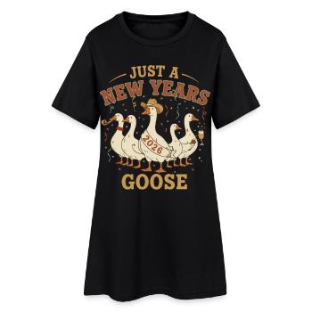 Juste une fête de célébration du Nouvel An Goose 2026 - Robe T-shirt Femme - noir - Devant