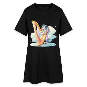 Harfentier sur les nuages - Robe T-shirt Femme - noir - Devant