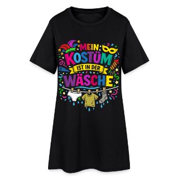 Shrovetide - Carnaval - Remplacement de costume - Expression - Robe T-shirt Femme - noir - Devant