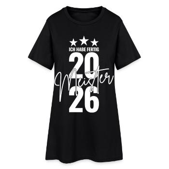 Meister 2026 Ich habe fertig - Frauen T-Shirt-Kleid - Schwarz - Vorne