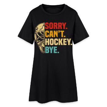 HOCKEY - Frauen T-Shirt-Kleid - Schwarz - Vorne