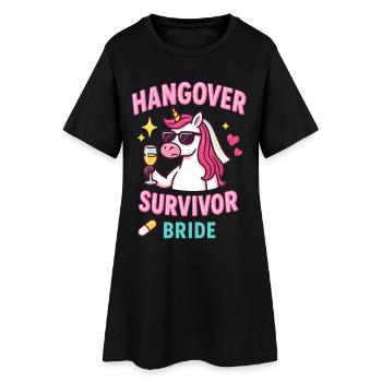 Licorne nuptiale pour la gueule de bois, plaisir pour un enterrement de vie de garçon - Robe T-shirt Femme - noir - Devant