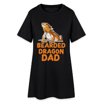 Bartagame-Papa - Frauen T-Shirt-Kleid - Schwarz - Vorne