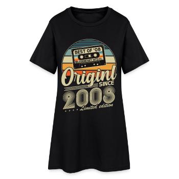 Original 2008 Jahrgang Vintage Geburtstag Retro - Robe T-shirt Femme - noir - Devant