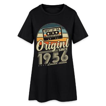 Original 1956 Vintage Vintage Anniversaire Rétro - Robe T-shirt Femme - noir - Devant