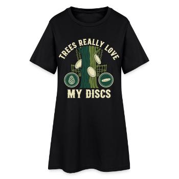 Les arbres adorent vraiment mes disques Disc golf drôle - Robe T-shirt Femme - noir - Devant