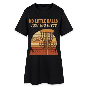 Pas de petites balles, juste de gros disques amusants au disc golf - Robe T-shirt Femme - noir - Devant