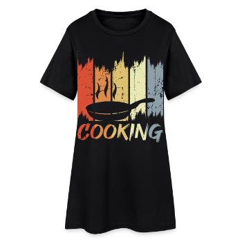 Cuisine vintage - Robe T-shirt Femme - noir - Devant
