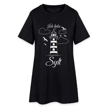 Vacances en mer du Nord J’ADORE SYLT Drôle - Robe T-shirt Femme - noir - Devant