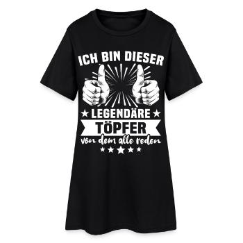 Légende de la poterie - Robe T-shirt Femme - noir - Devant