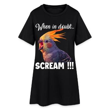 Tenues originales : fans de perroquets et de calopsittes - Robe T-shirt Femme - noir - Devant